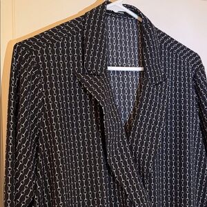 NWOT Horse Bit Patterned Blouse